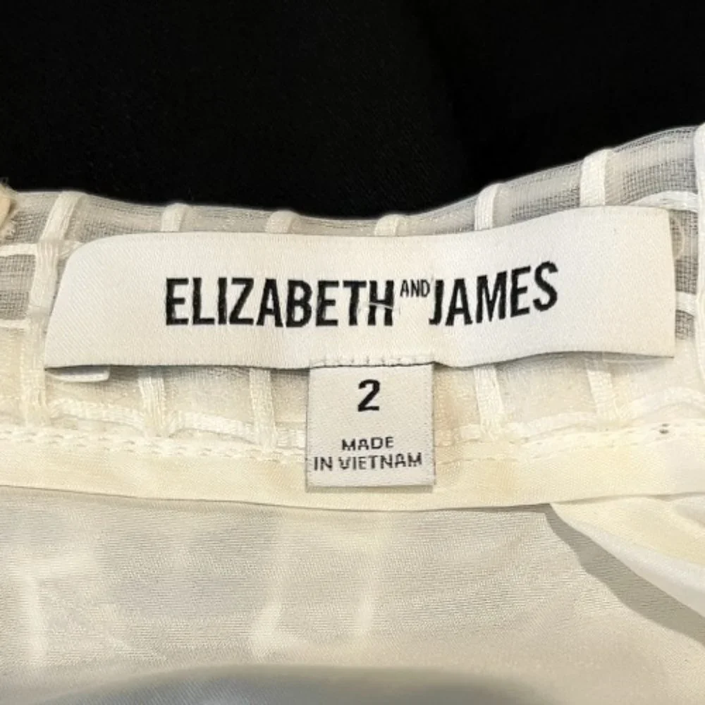 BNWOT ELIZABETH AND JAMES WHITE SHEER A-LINE SKIRT 2 - Picture 4 of 5